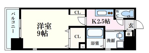 御幸橋駅 徒歩2分 9階の物件間取画像